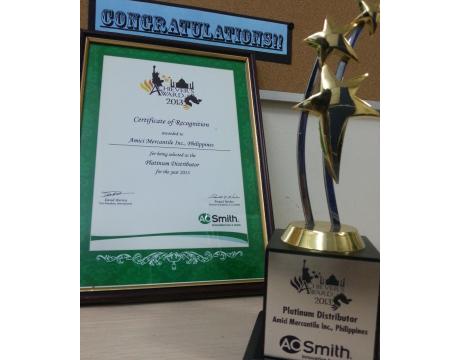  A. O. Smith 2013 Achiever's Platinum Award