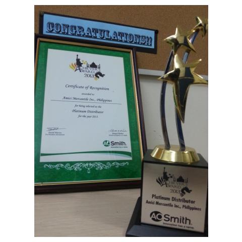  A. O. Smith 2013 Achiever's Platinum Award